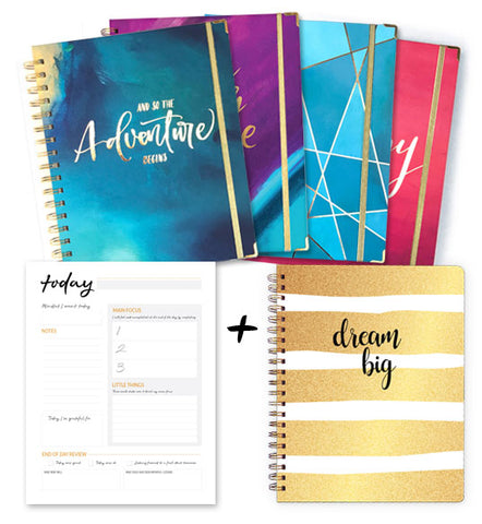 Planner + Daily Notepad + Writing Journal Bundle