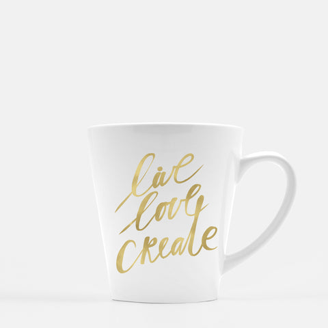 Inspired to Create | Live Love Create Latte Mug